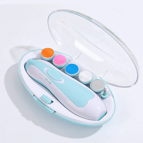 TPFBeauty Baby Nageltrimmer Elektrisch mit 6 Köpfen, verschiedene Farben
