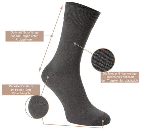 Paolo Renzo® Business Socken 3/6/12/18 oder 36 Paar - Größen 39/42 und 43/46 Paolo Renzo® Business Socken 3/6/12/18 oder 36 Paar - Größen 39/42 und 43/46