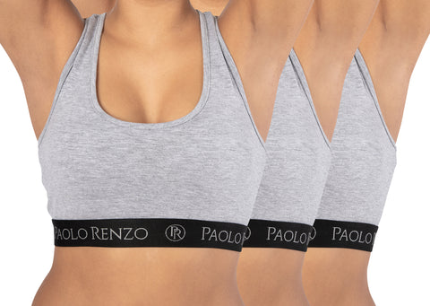 Paolo Renzo® Damen Baumwoll-Bustier SPORT LINE 3 oder 6 Paar - Größen S, M , L, XL Paolo Renzo® Damen Baumwoll-Bustier SPORT LINE 3 oder 6 Paar - Größen S, M , L, XL