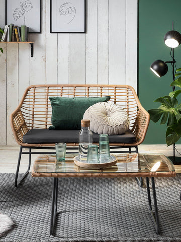 TPFGarden Sitzgruppe MARELLO 2 Stühle, 2 Sitzkissen, 1 Bank, 1 Bankauflage, 1 Couchtisch TPFGarden Sitzgruppe MARELLO 2 Stühle, 2 Sitzkissen, 1 Bank, 1 Bankauflage, 1 Couchtisch