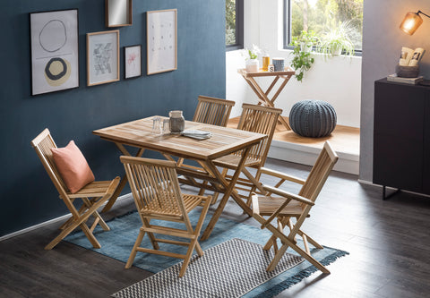 TPFGarden Sitzgruppe TEAKA 4 Stühle, 2 Armlehnstühle, 1 Tisch TPFGarden Sitzgruppe TEAKA 4 Stühle, 2 Armlehnstühle, 1 Tisch