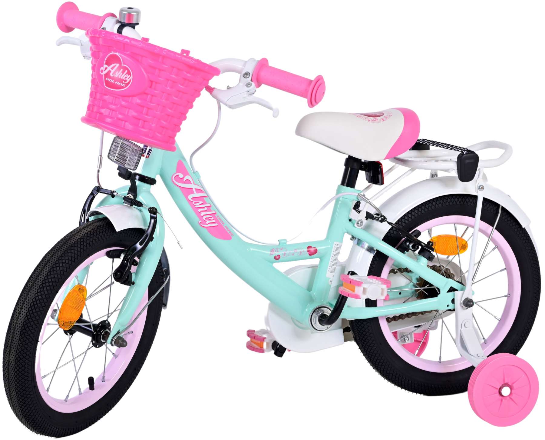 TPFSports Ashley Kinderfahrrad - Mädchen - 14 Zoll TPFSports Ashley Kinderfahrrad - Mädchen - 14 Zoll