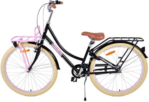 TPFSports Excellent Kinderfahrrad - Mädchen - 26 Zoll - 3 Gänge - Rücktritt + Handbremse - Schwarz