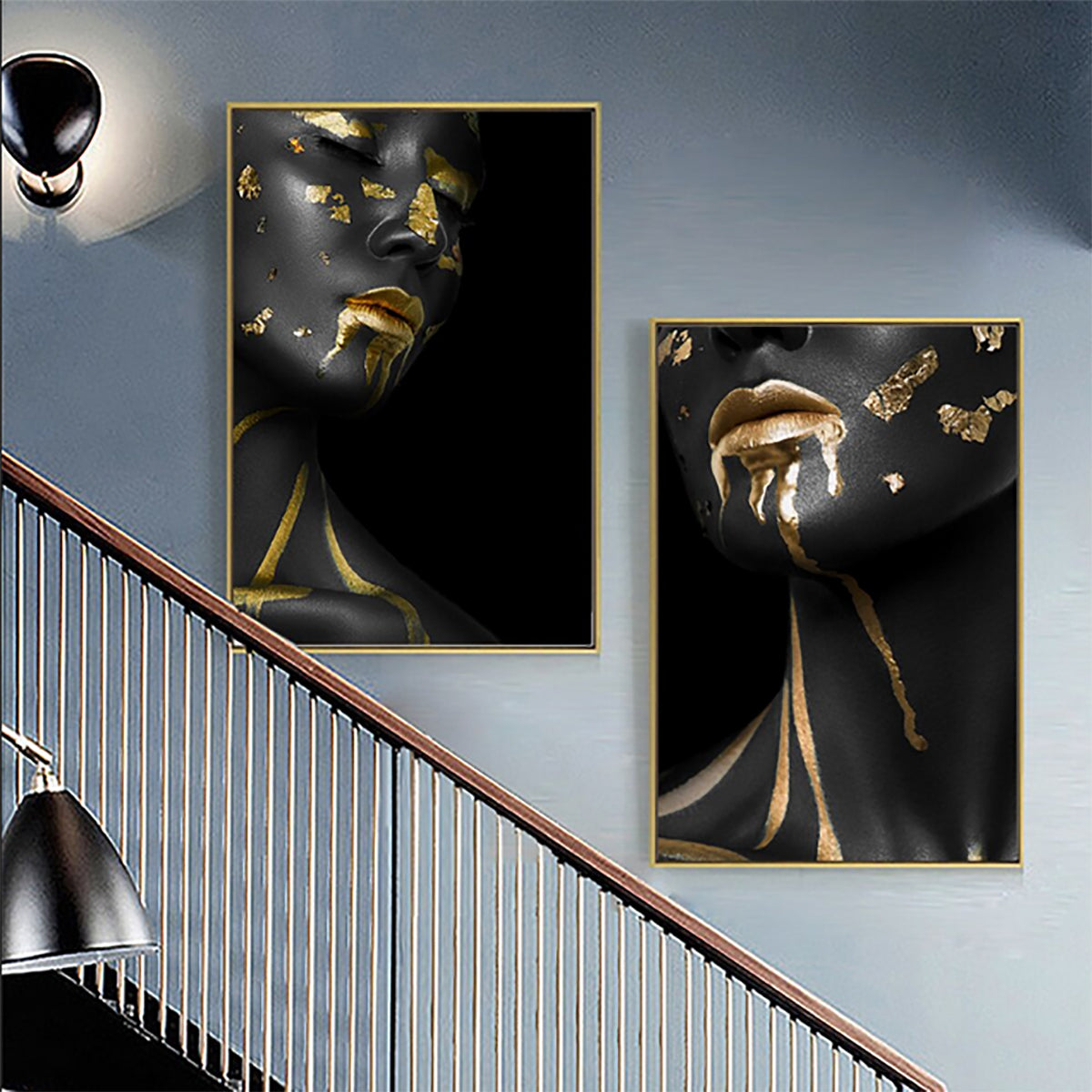 TPFLiving Poster Leinwand / Afrikanische Schönheit - Auch im Dreier-Set / Verschiedene Größen - OHNE Rahmen - Modell D TPFLiving Poster Leinwand / Afrikanische Schönheit - Auch im Dreier-Set / Verschiedene Größen - OHNE Rahmen - Modell D