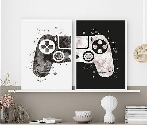 TPFLiving Poster Leinwand / Aquarell Gamepad, Spielekonsole, Computerspiele - / Verschiedene Größen - OHNE Rahmen - Modell 2PCS TPFLiving Poster Leinwand / Aquarell Gamepad, Spielekonsole, Computerspiele - / Verschiedene Größen - OHNE Rahmen - Modell 2PCS