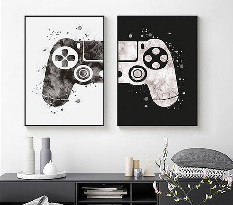 TPFLiving Poster Leinwand / Aquarell Gamepad, Spielekonsole, Computerspiele - / Verschiedene Größen - OHNE Rahmen - Modell 2PCS TPFLiving Poster Leinwand / Aquarell Gamepad, Spielekonsole, Computerspiele - / Verschiedene Größen - OHNE Rahmen - Modell 2PCS