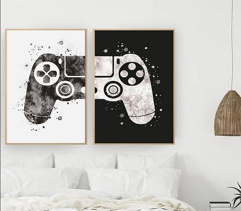 TPFLiving Poster Leinwand / Aquarell Gamepad, Spielekonsole, Computerspiele - / Verschiedene Größen - OHNE Rahmen - Modell 2PCS TPFLiving Poster Leinwand / Aquarell Gamepad, Spielekonsole, Computerspiele - / Verschiedene Größen - OHNE Rahmen - Modell 2PCS