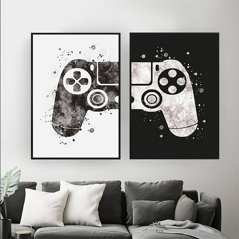 TPFLiving Poster Leinwand / Aquarell Gamepad, Spielekonsole, Computerspiele - / Verschiedene Größen - OHNE Rahmen - Modell 2PCS TPFLiving Poster Leinwand / Aquarell Gamepad, Spielekonsole, Computerspiele - / Verschiedene Größen - OHNE Rahmen - Modell 2PCS