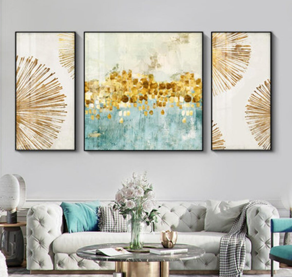 TPFLiving XXL Riesen Poster Leinwand / Breitbildformat - Abstrakte Formen - / mehrere Motive in verschiedenen Größen - OHNE Rahmen - Modell SET6 TPFLiving XXL Riesen Poster Leinwand / Breitbildformat - Abstrakte Formen - / mehrere Motive in verschiedenen Größen - OHNE Rahmen - Modell SET6