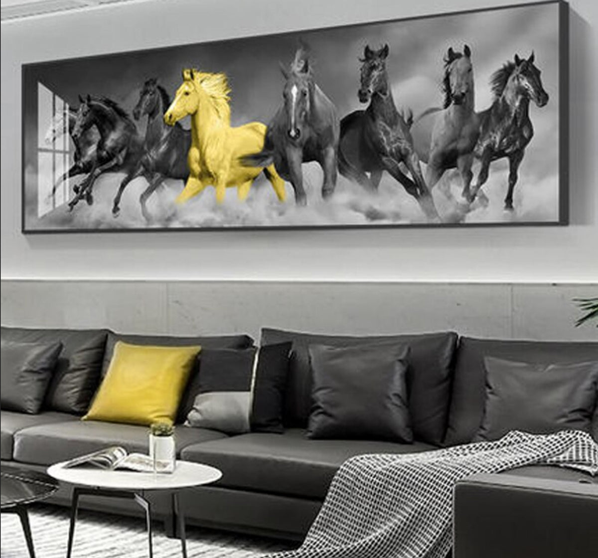 TPFLiving XXL Riesen Poster Leinwand / Breitbildformat - Wilde Pferde - / mehrere Motive in verschiedenen Größen - OHNE Rahmen - Modell A TPFLiving XXL Riesen Poster Leinwand / Breitbildformat - Wilde Pferde - / mehrere Motive in verschiedenen Größen - OHNE Rahmen - Modell A