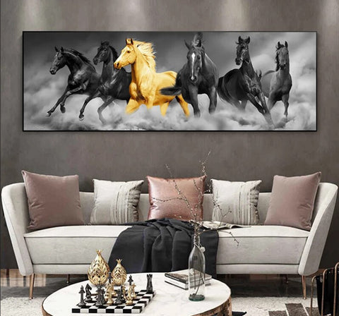 TPFLiving XXL Riesen Poster Leinwand / Breitbildformat - Wilde Pferde - / mehrere Motive in verschiedenen Größen - OHNE Rahmen - Modell A TPFLiving XXL Riesen Poster Leinwand / Breitbildformat - Wilde Pferde - / mehrere Motive in verschiedenen Größen - OHNE Rahmen - Modell A