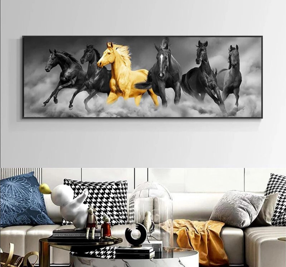 TPFLiving XXL Riesen Poster Leinwand / Breitbildformat - Wilde Pferde - / mehrere Motive in verschiedenen Größen - OHNE Rahmen - Modell A TPFLiving XXL Riesen Poster Leinwand / Breitbildformat - Wilde Pferde - / mehrere Motive in verschiedenen Größen - OHNE Rahmen - Modell A