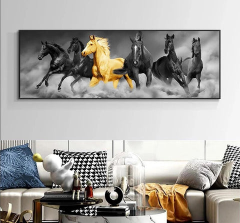 TPFLiving XXL Riesen Poster Leinwand / Breitbildformat - Wilde Pferde - / mehrere Motive in verschiedenen Größen - OHNE Rahmen - Modell A TPFLiving XXL Riesen Poster Leinwand / Breitbildformat - Wilde Pferde - / mehrere Motive in verschiedenen Größen - OHNE Rahmen - Modell A