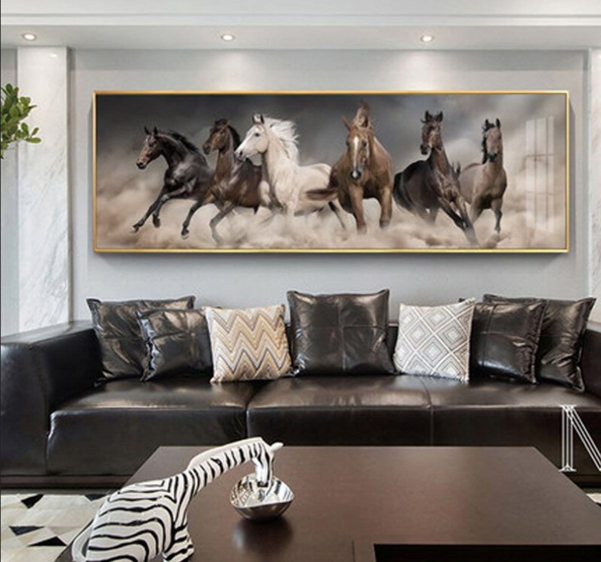 TPFLiving XXL Riesen Poster Leinwand / Breitbildformat - Wilde Pferde - / mehrere Motive in verschiedenen Größen - OHNE Rahmen - Modell A TPFLiving XXL Riesen Poster Leinwand / Breitbildformat - Wilde Pferde - / mehrere Motive in verschiedenen Größen - OHNE Rahmen - Modell A