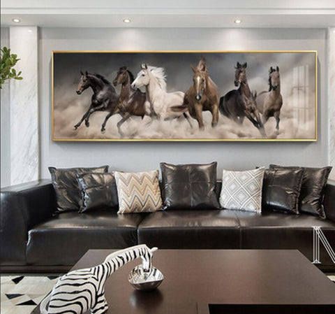 TPFLiving XXL Riesen Poster Leinwand / Breitbildformat - Wilde Pferde - / mehrere Motive in verschiedenen Größen - OHNE Rahmen - Modell A TPFLiving XXL Riesen Poster Leinwand / Breitbildformat - Wilde Pferde - / mehrere Motive in verschiedenen Größen - OHNE Rahmen - Modell A