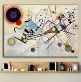 TPFLiving Poster Leinwand / Wassily Kandinsky - Abstrfakte >Formen / Motiv in verschiedenen Größen - OHNE Rahmen - Modell FB378