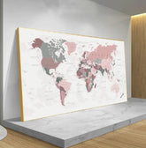 TPFLiving Poster Leinwand / Weltkarte / mehrere Motive in verschiedenen Größen - OHNE Rahmen - Modell FB875-3