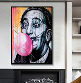 TPFLiving Poster Leinwand / Abstrakte Graffitikunst Porträt Dali / mehrere Motive in verschiedenen Größen - OHNE Rahmen - Modell JB2029-5