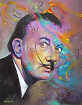 TPFLiving Poster Leinwand / Abstrakte Graffitikunst Porträt Dali / mehrere Motive in verschiedenen Größen - OHNE Rahmen - Modell JB2029-5