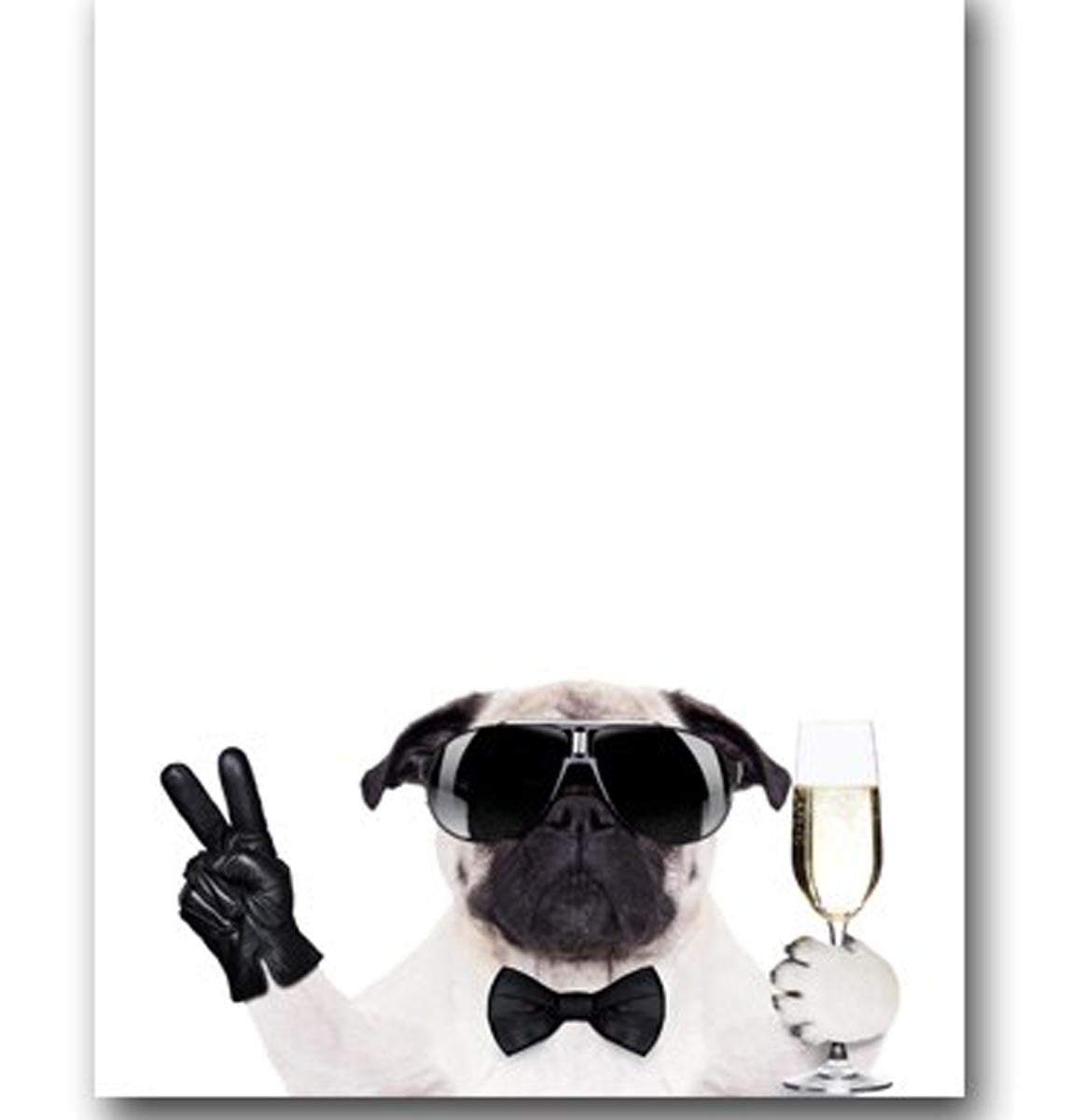 TPFLiving poster canvas / funny dogs with headphones, glasses and cham –  Traumpreisfabrik