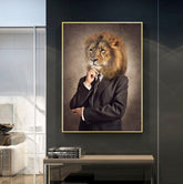 TPFLiving Poster Leinwand / Zebra, Löwe, Kuh, Tiger, Hund. Wolf, Vogel, Elefant / Verschiedene Größen - OHNE Rahmen - Modell FB440-7