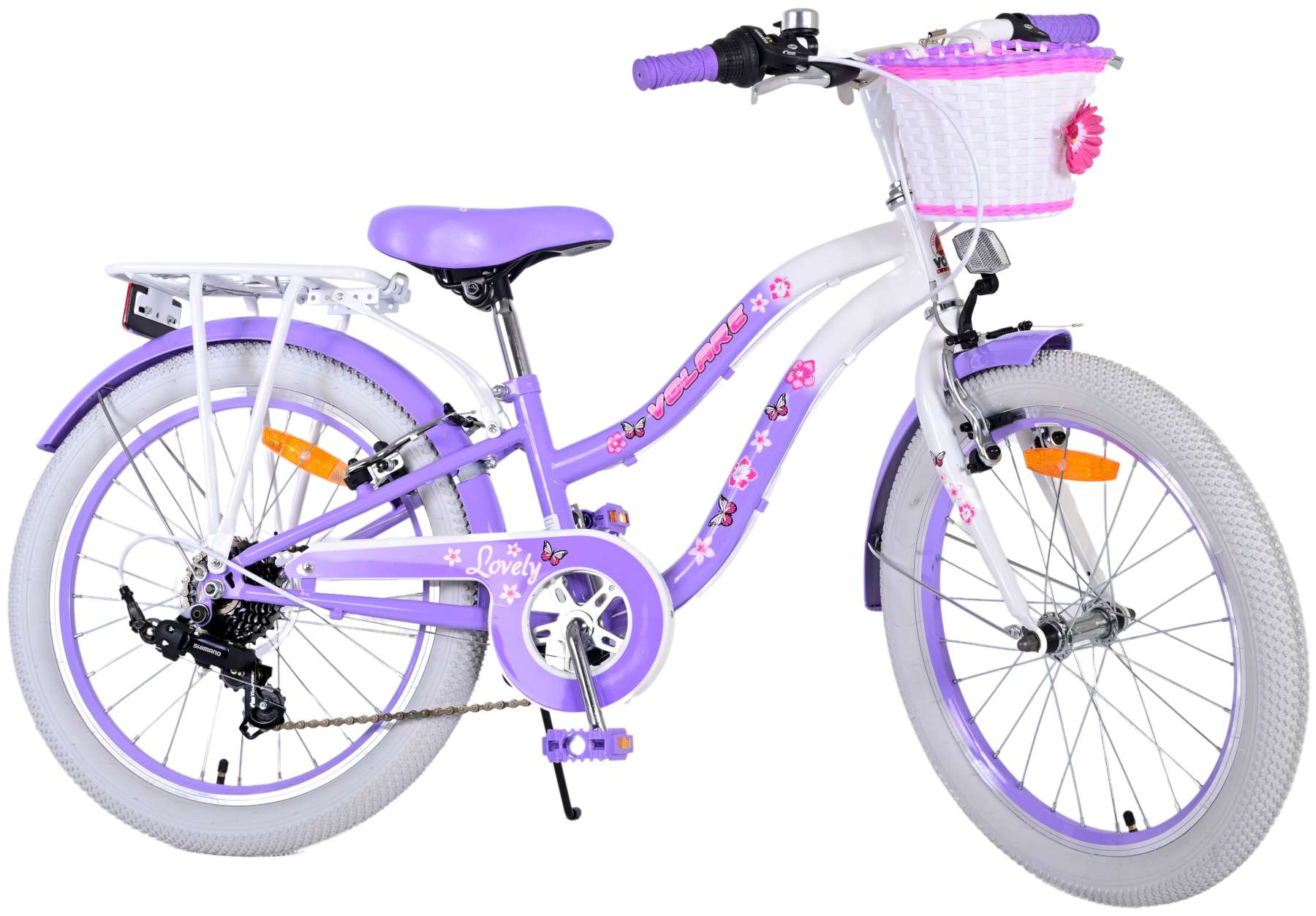 TPFSports Lovely Kinderfahrrad - Mädchen - 20 Zoll - 2 Handbremsen - 7 Gänge TPFSports Lovely Kinderfahrrad - Mädchen - 20 Zoll - 2 Handbremsen - 7 Gänge