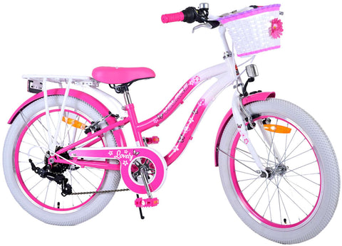 TPFSports Lovely Kinderfahrrad - Mädchen - 20 Zoll - 2 Handbremsen - 7 Gänge TPFSports Lovely Kinderfahrrad - Mädchen - 20 Zoll - 2 Handbremsen - 7 Gänge