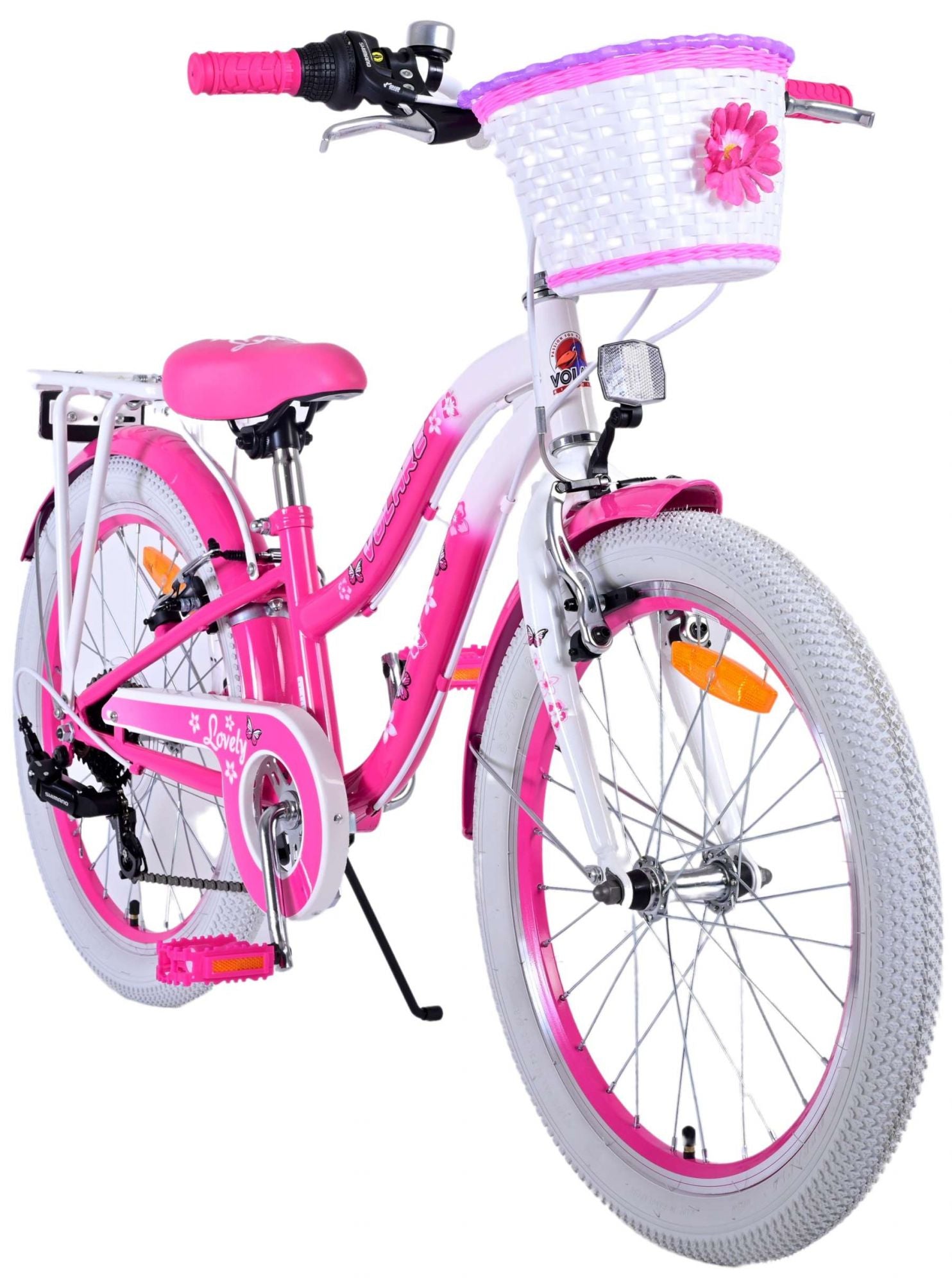 TPFSports Lovely Kinderfahrrad - Mädchen - 20 Zoll - 2 Handbremsen - 7 Gänge TPFSports Lovely Kinderfahrrad - Mädchen - 20 Zoll - 2 Handbremsen - 7 Gänge