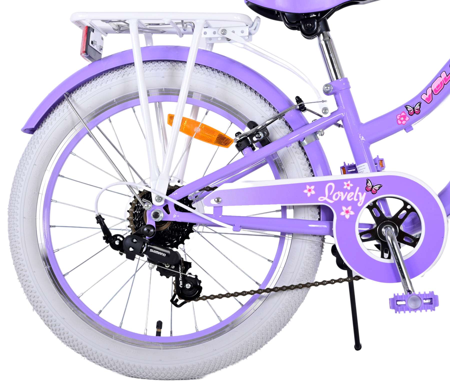TPFSports Lovely Kinderfahrrad - Mädchen - 20 Zoll - 2 Handbremsen - 7 Gänge TPFSports Lovely Kinderfahrrad - Mädchen - 20 Zoll - 2 Handbremsen - 7 Gänge