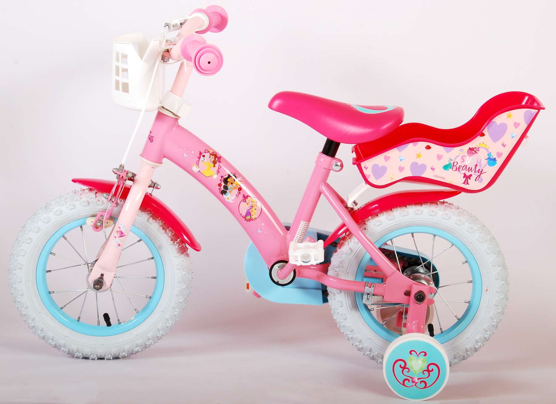 TPFSports Disney Princess Kinderfahrrad - Mädchen - 12 Zoll TPFSports Disney Princess Kinderfahrrad - Mädchen - 12 Zoll