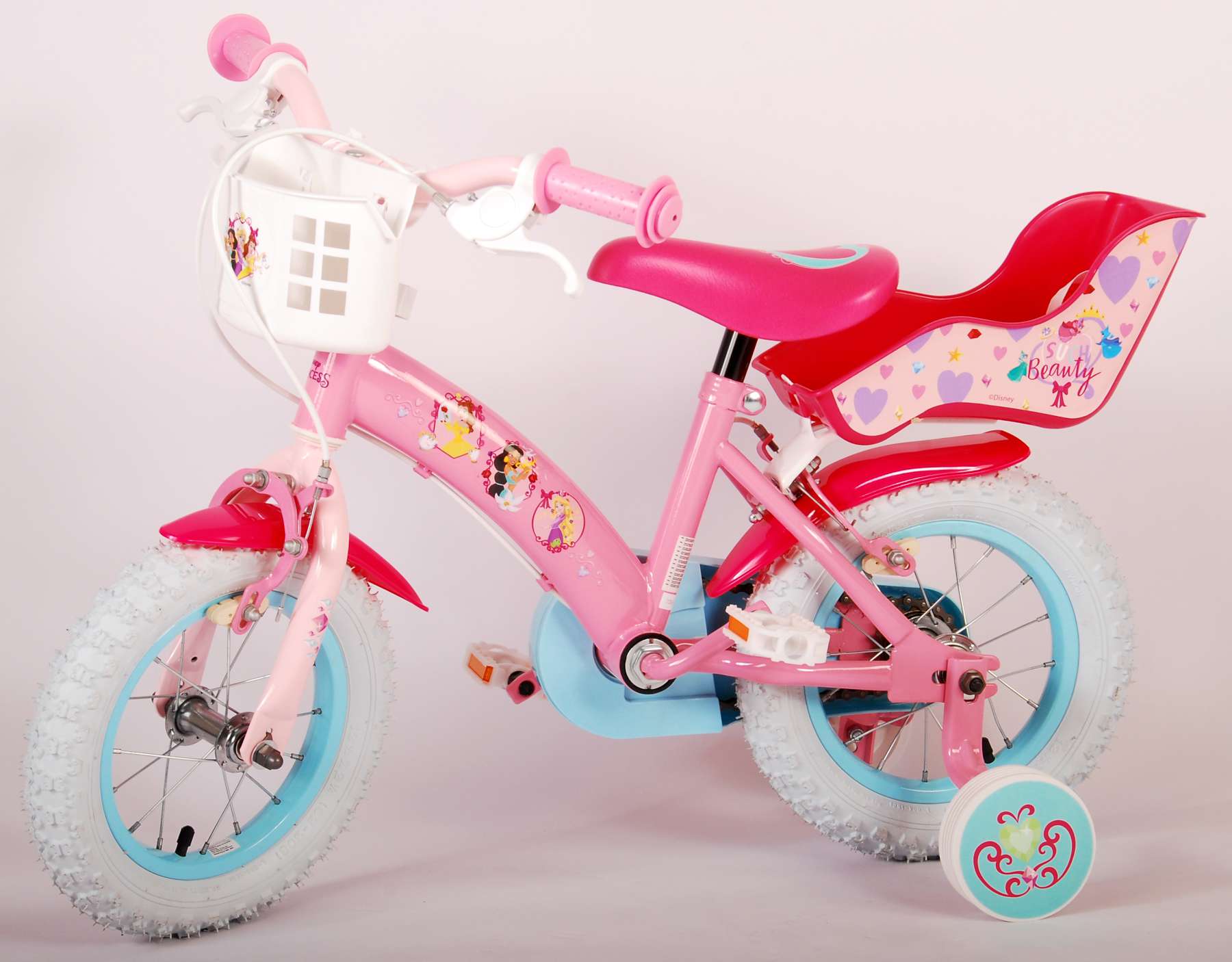 TPFSports Disney Princess Kinderfahrrad - Mädchen - 12 Zoll TPFSports Disney Princess Kinderfahrrad - Mädchen - 12 Zoll