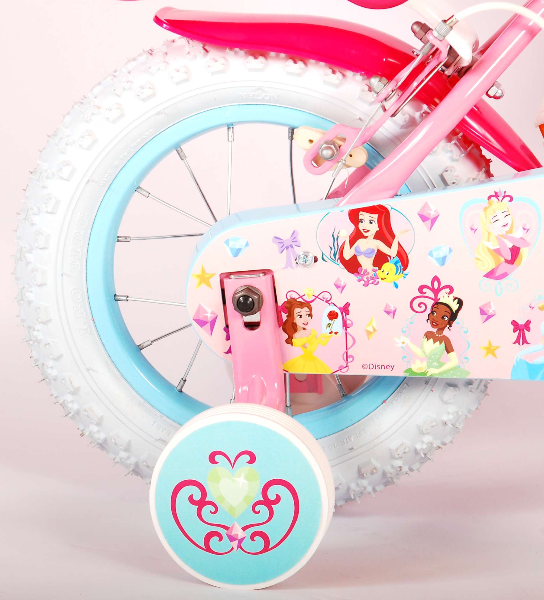 TPFSports Disney Princess Kinderfahrrad - Mädchen - 12 Zoll TPFSports Disney Princess Kinderfahrrad - Mädchen - 12 Zoll
