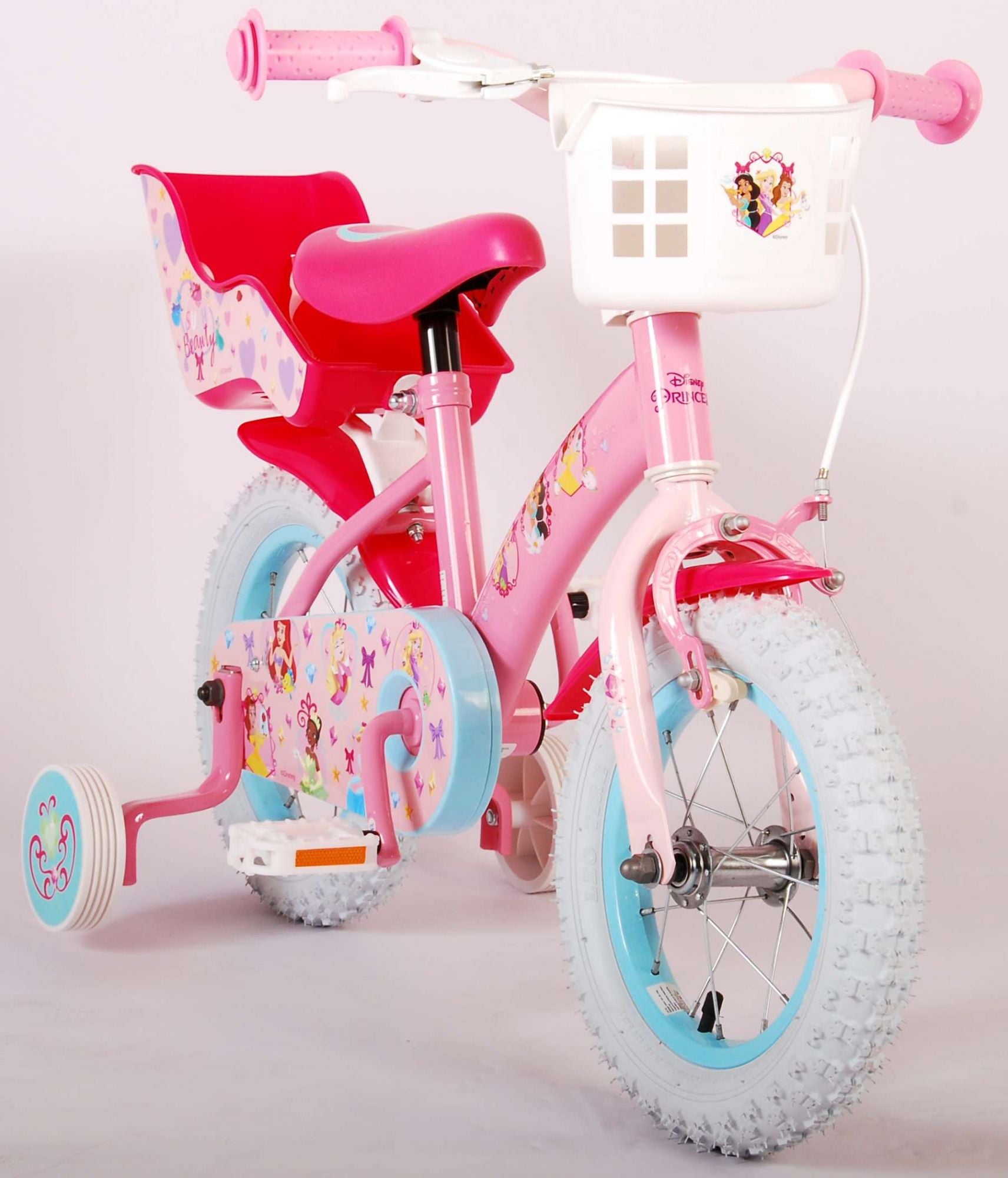 TPFSports Disney Princess Kinderfahrrad - Mädchen - 12 Zoll TPFSports Disney Princess Kinderfahrrad - Mädchen - 12 Zoll
