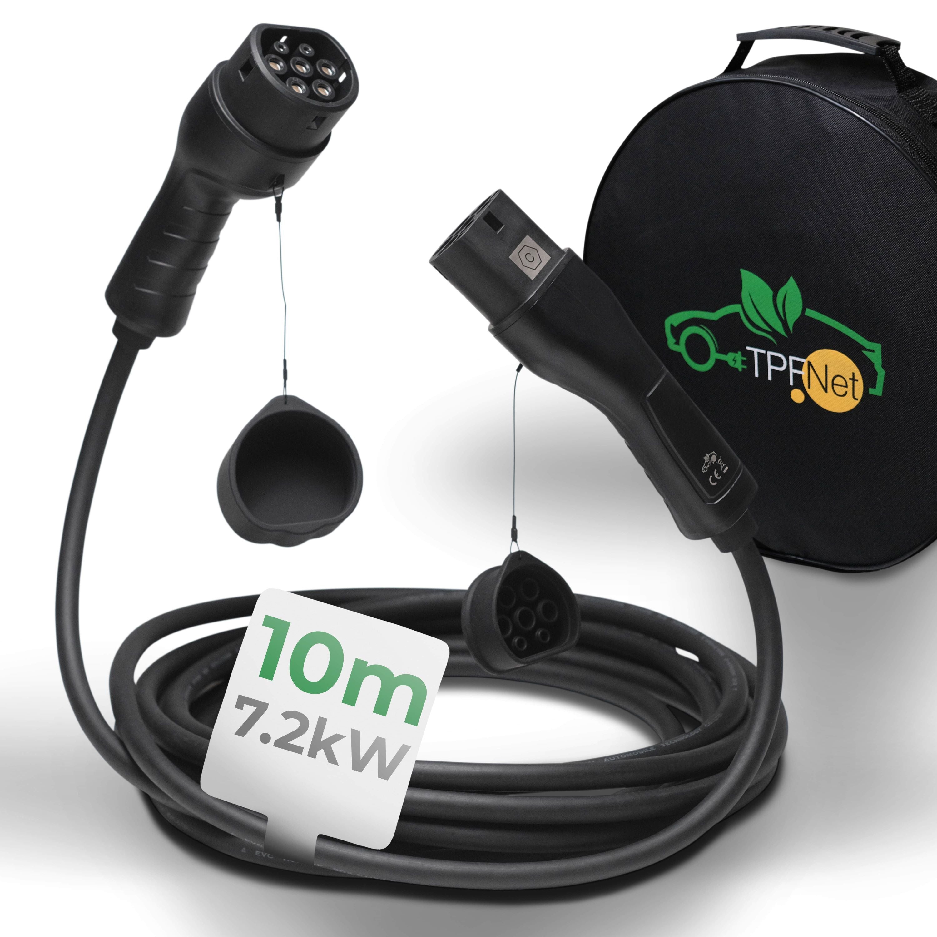 TPFNet Typ 2 E-Auto Ladekabel 7.2kW, 32A, 1-Phasig, 5-10m TPFNet Typ 2 E-Auto Ladekabel 7.2kW, 32A, 1-Phasig, 5-10m