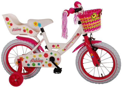 TPFSports Ashley Kinderfahrrad - Mädchen - 14 Zoll TPFSports Ashley Kinderfahrrad - Mädchen - 14 Zoll