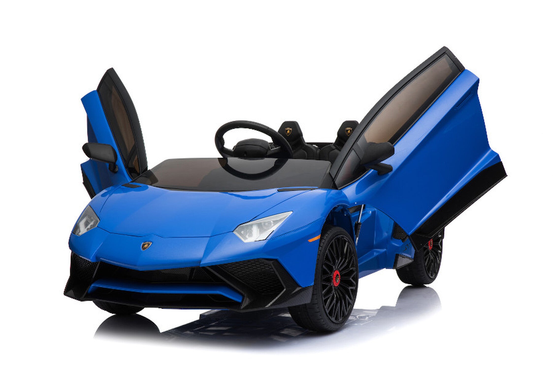 TPFLiving Elektro-Kinderauto Lamborghini Aventador SVJ - Kinderauto - Elektroauto - Ledersitz und Sicherheitsgurt