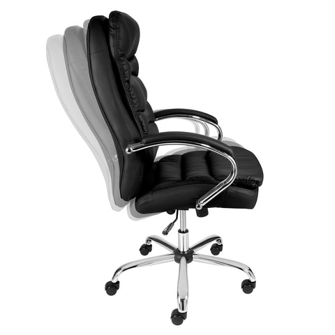 TPFLiving Premium XXL-Bürostuhl QUEENS, belastbar bis 210kg Kunstleder