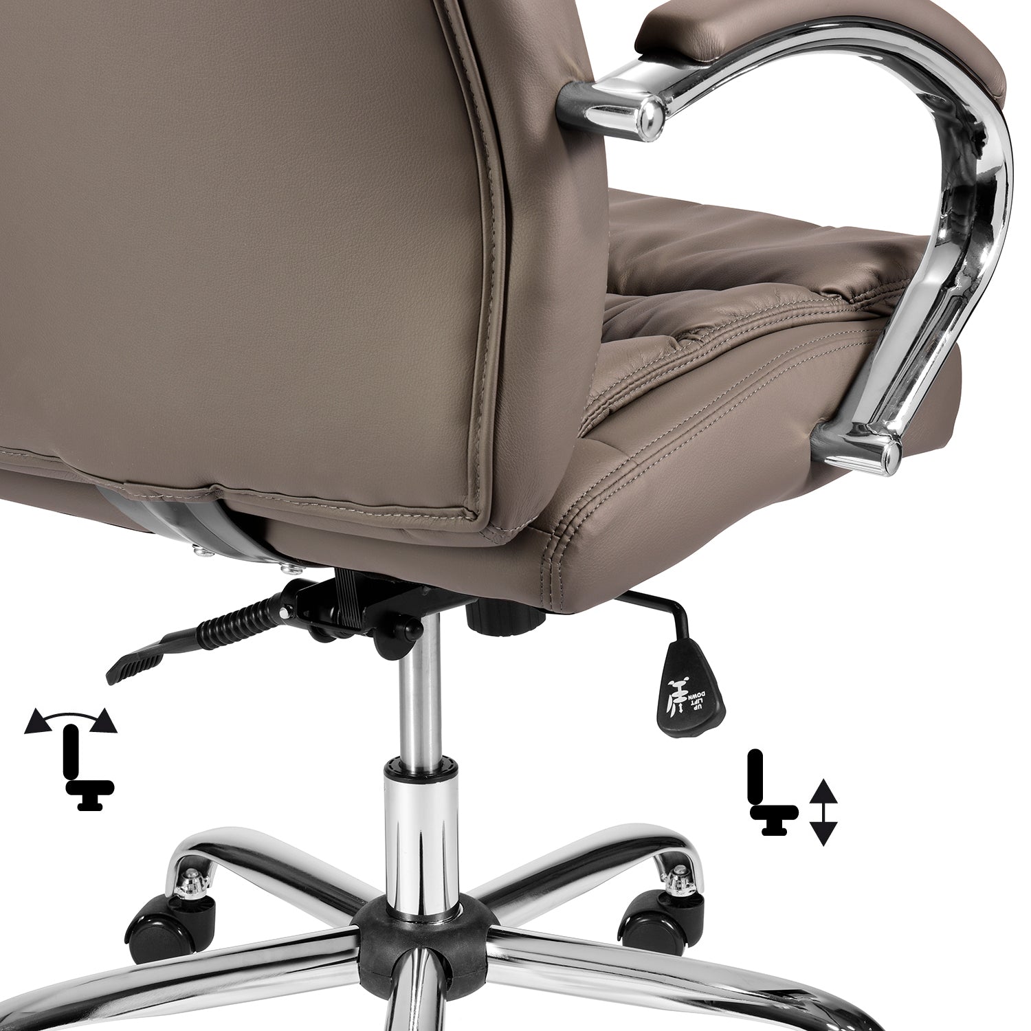 TPFLiving Premium XXL-Bürostuhl QUEENS, belastbar bis 210kg Kunstleder