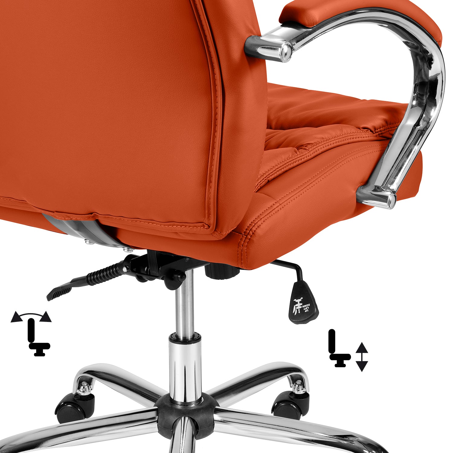 TPFLiving Premium XXL-Bürostuhl QUEENS, belastbar bis 210kg Kunstleder