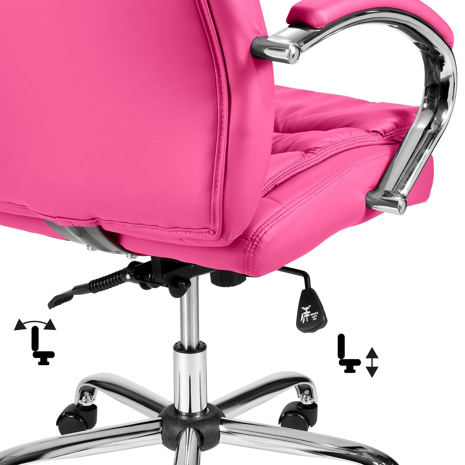 TPFLiving Premium XXL-Bürostuhl QUEENS, belastbar bis 210kg Kunstleder
