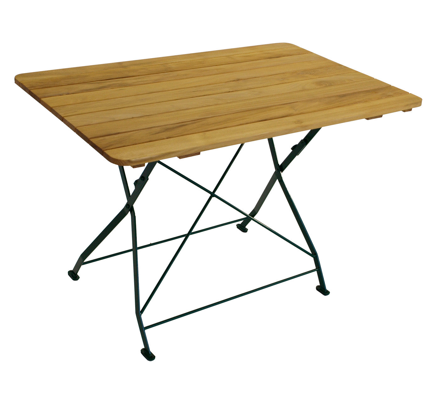 TPFGarden® Klapptisch BAD BELZIG aus Robinienholz 70x110 cm, Stahlgestell Grün