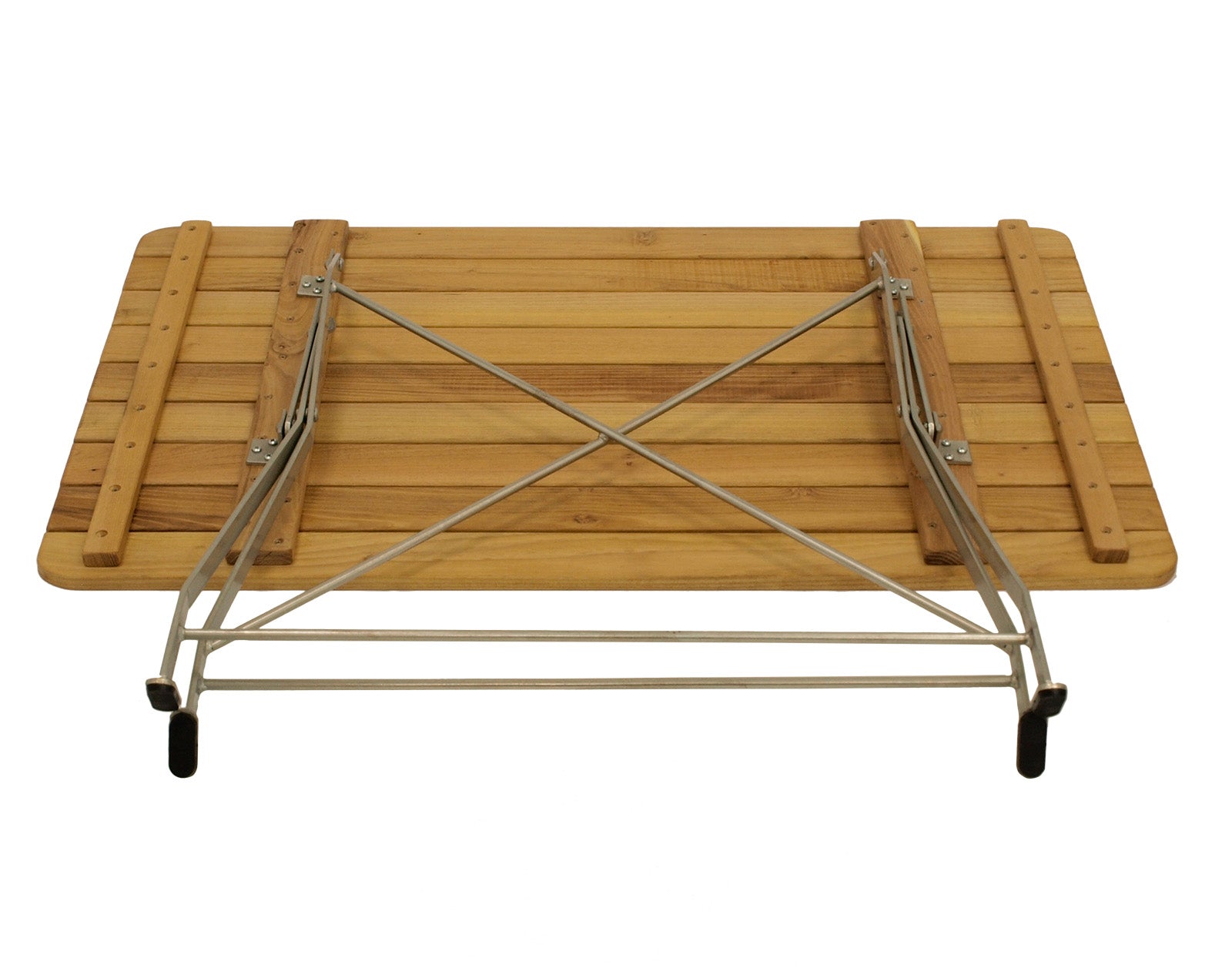 TPFGarden® Klapptisch BAD BELZIG aus Robinienholz 70x110 cm, Stahlgestell Verzinkt