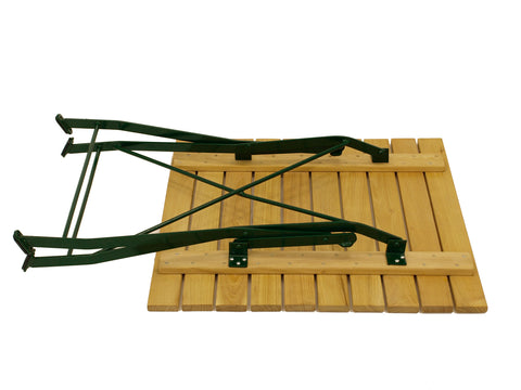 TPFGarden® Klapptisch BAD BELZIG aus Robinienholz 70x70 cm, Stahlgestell Grün