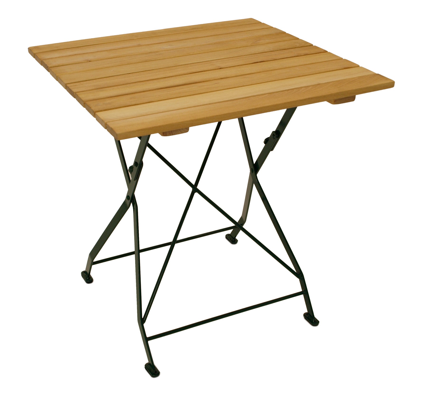 TPFGarden® Klapptisch BAD BELZIG aus Robinienholz 70x70 cm, Stahlgestell Grün