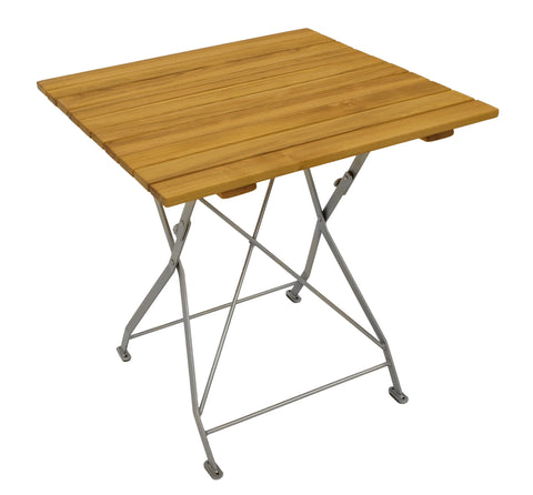 TPFGarden® Klapptisch BAD BELZIG aus Robinienholz 70x70 cm, Stahlgestell Verzinkt