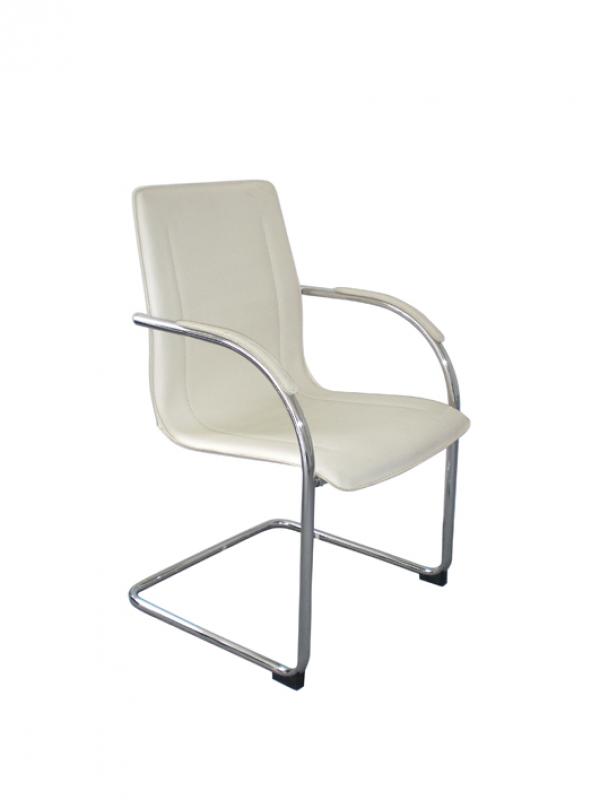 TPFLiving Besucherstuhl Meli Kunstleder Gestell Metall in Chromoptik