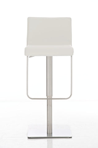 TPFLiving bar stool Lima frame stainless steel faux leather
