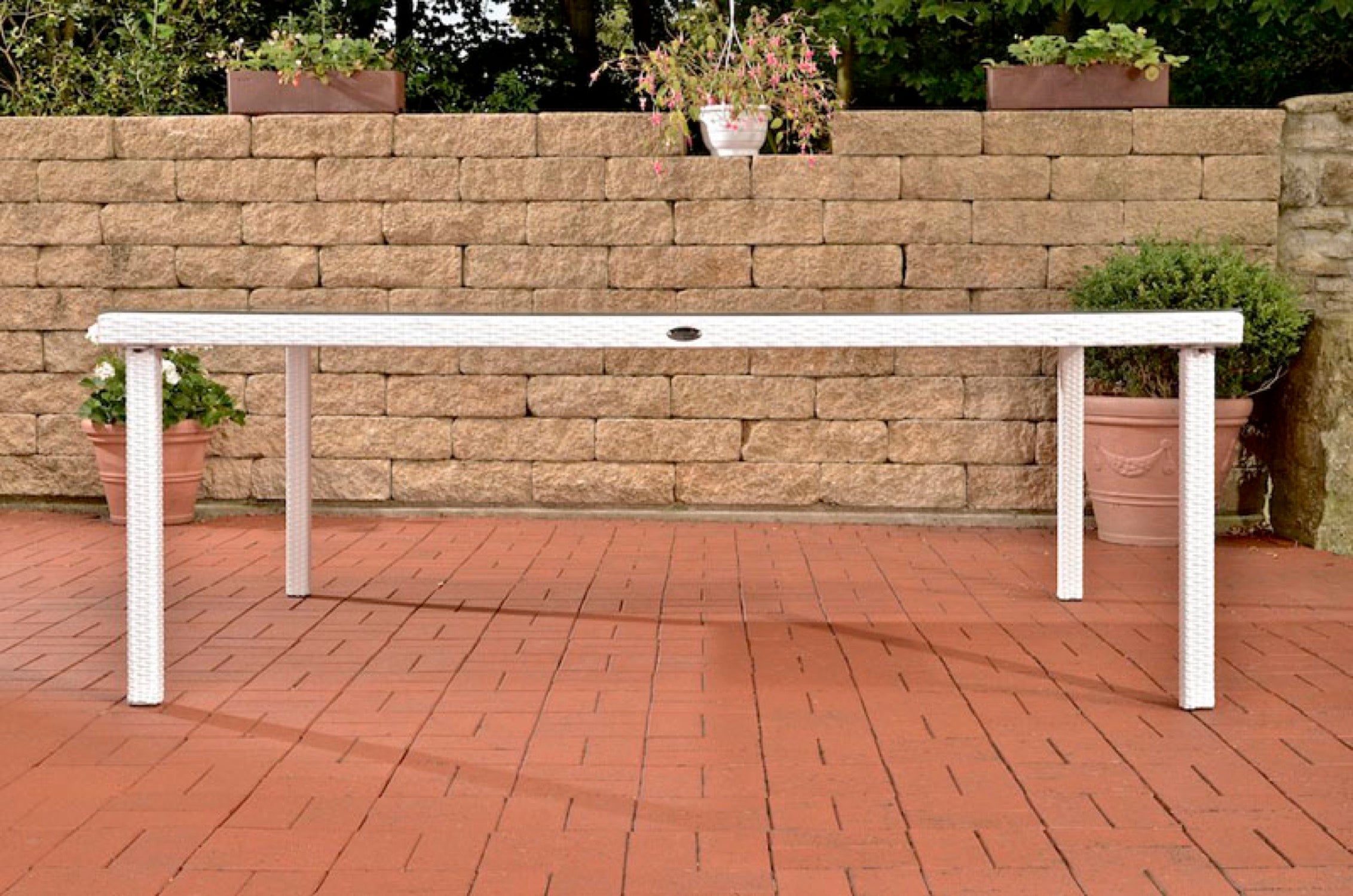 TPFGarden garden table Pizera 210x150 Traumpreisfabrik white cm –