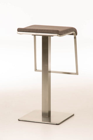 TPFLiving bar stool Lamelo E frame stainless steel fabric