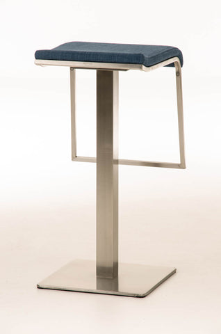 TPFLiving bar stool Lamelo E frame stainless steel fabric